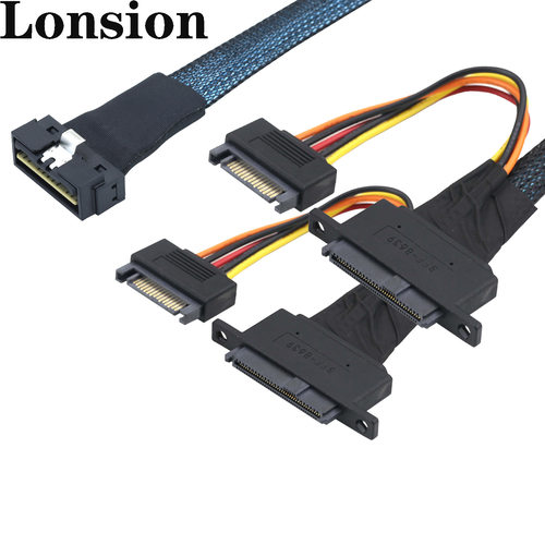LPLowprofilePCIE-86548I74P转SFF-8639U.2+15P带螺丝孔线