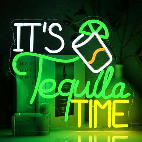跨境led霓虹灯tequila字母灯酒吧造型灯氛围灯发光字广告牌灯牌