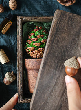 种籽造物青松香薰植物摆件办公室客厅扩香木桌面办公桌装饰礼物