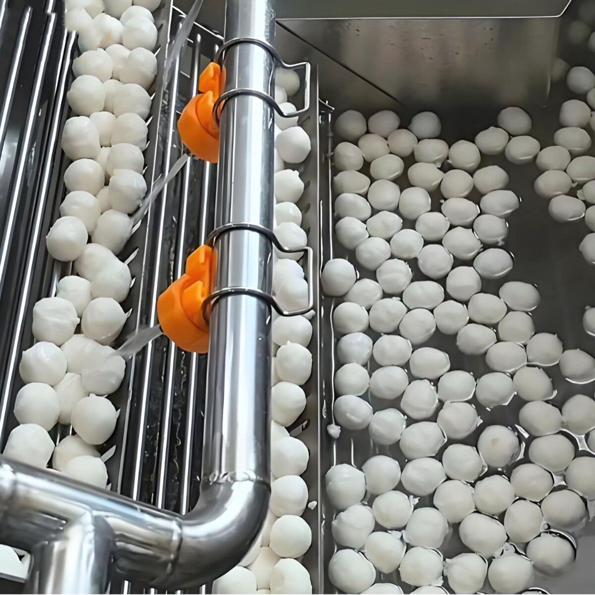不锈钢丸子机全自动肉丸成型机包芯鱼丸蒸煮生产线