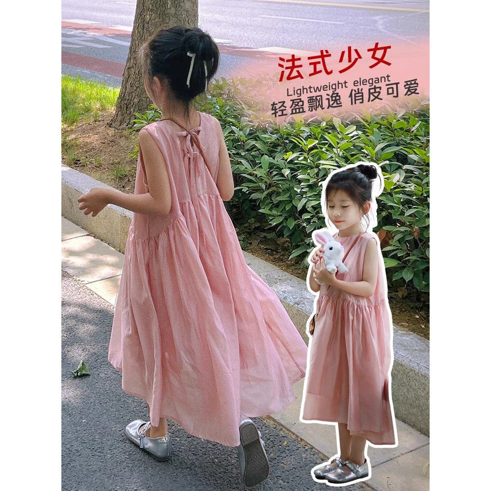 女童连衣裙夏季新款中大童凉快薄连衣裙