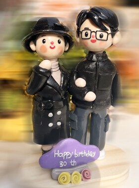 纯手工定制桌面摆件车摆件纪念日礼物有趣全家福手办制作结婚礼物