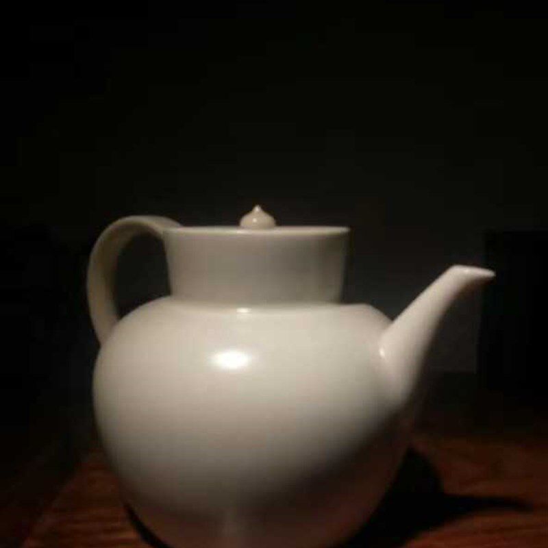 原矿白泥煮茶壶宋韵古艺术煮水壶纯手工凉壶文房茶道茶具禅意包邮
