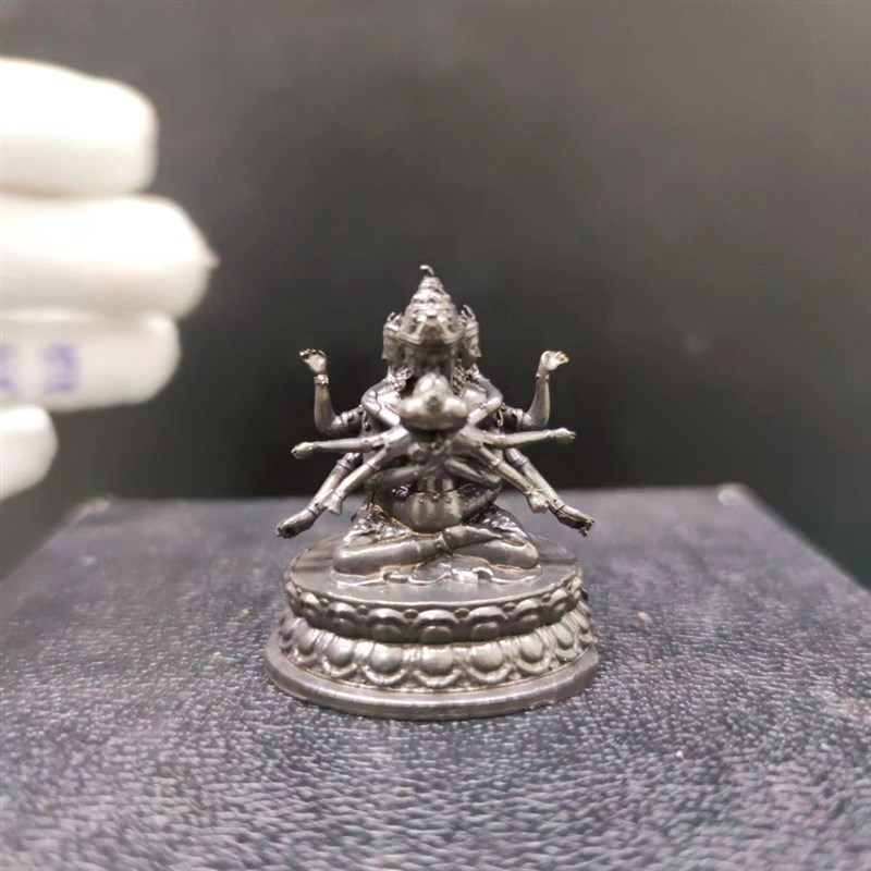 藏传铜像密宗尼泊尔 纯铜欢喜佛 明妃双身度母菩萨佛像摆件可装藏