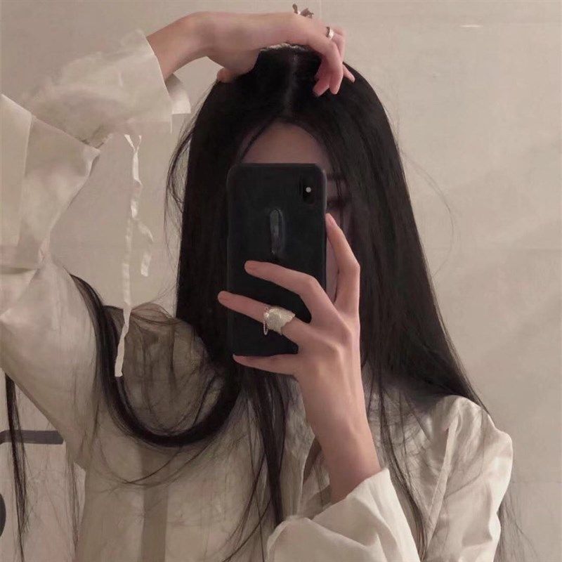 假发女长直发蕾丝全手织隐形中分自然超薄全头套可扎丸子头真人发