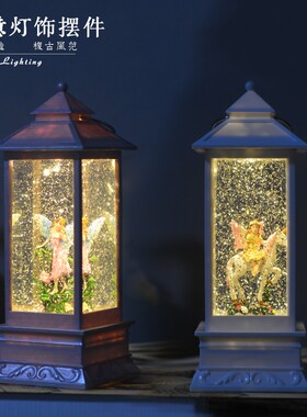 可爱少女动感雪花小夜灯圣诞节节日灯饰摆件创意个性生日礼物礼品