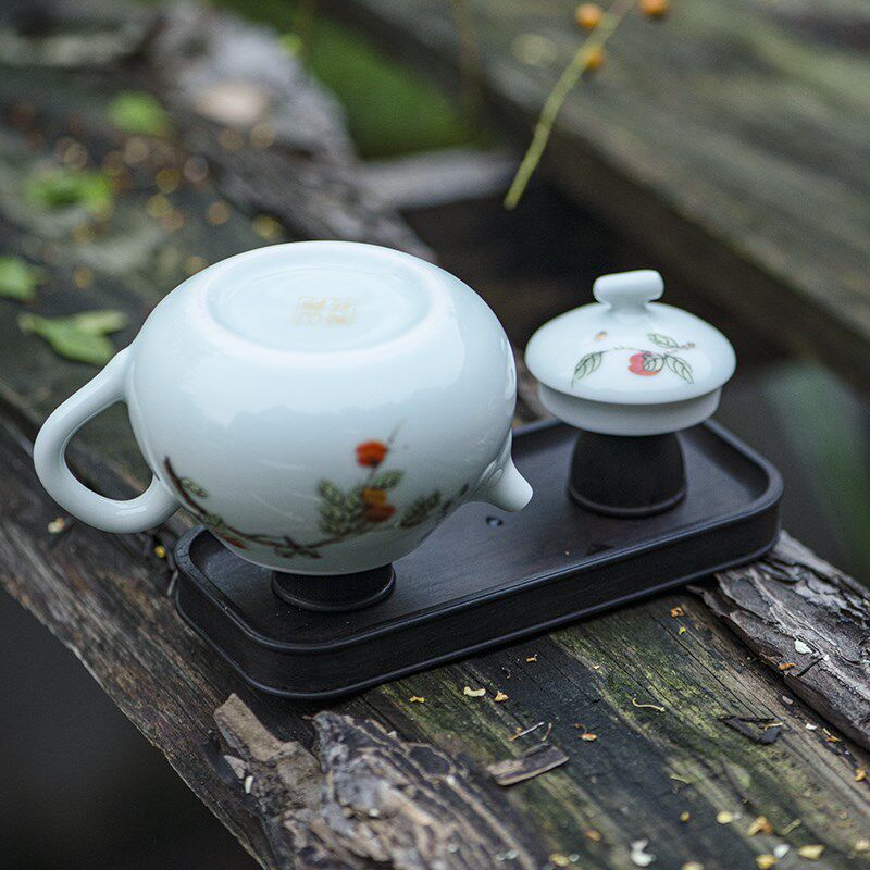 中式天然紫光檀晾壶架紫砂壶盖托实木盖置杯架茶壶摆放架茶具配件