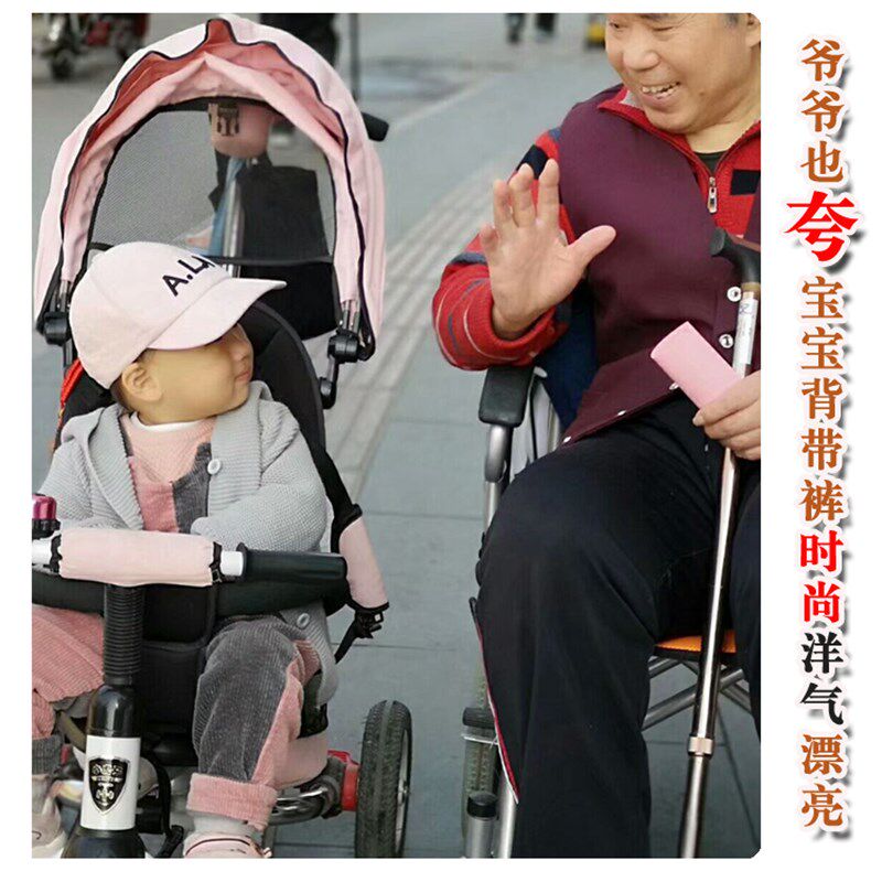 秋冬时尚宝宝鸳鸯裤加厚条绒裤男女婴儿童装加绒背带裤单扎牙棉裤