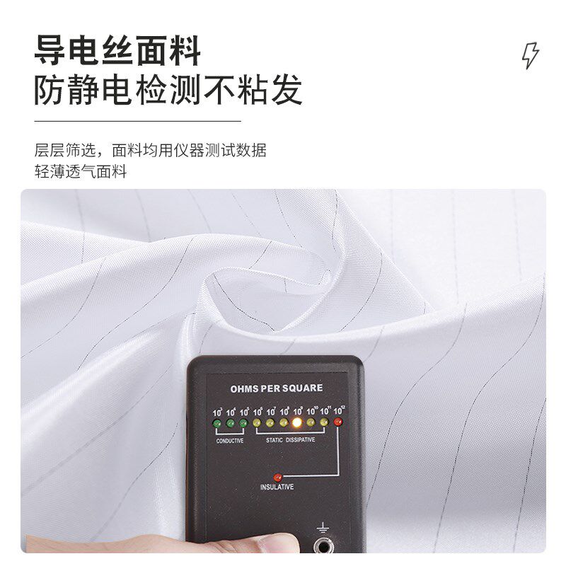 高档发廊带袖子导电丝围布不沾发防静电理发围布加大尺寸轻薄防水