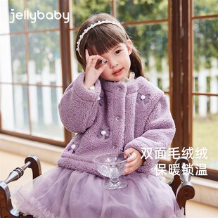 加绒宝宝紫色裙子两件套儿童公主裙新款 连衣裙小童冬季 女童长袖