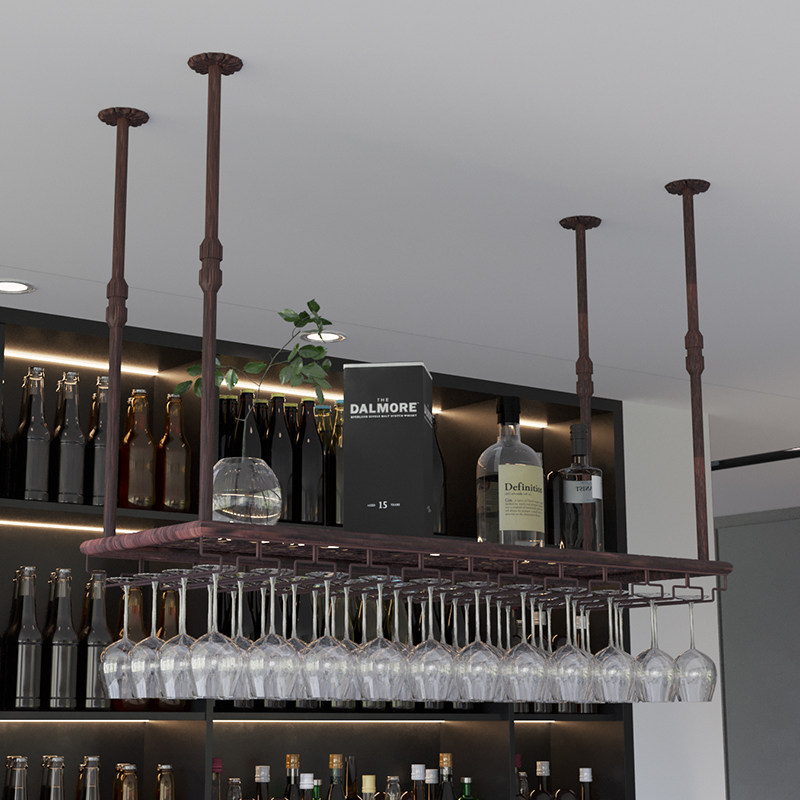 北欧红酒架摆件酒杯架悬挂倒挂红酒杯架子家用酒架置物架吧台杯架