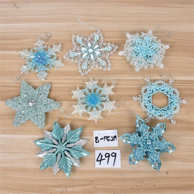 圣诞节装饰用品创意蓝色吊件挂饰高跟鞋房子雪花麋鹿商场橱窗布置