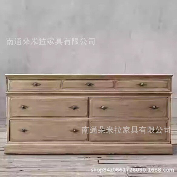 RH美式乡村复古实木斗柜玄关柜电线扎带/束线带