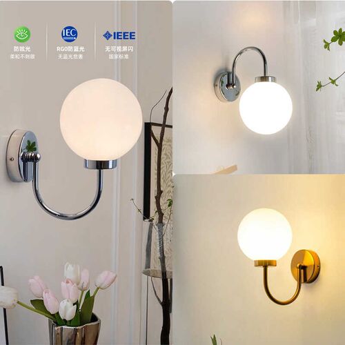 新款卧室床头墙壁灯新中式客厅背景装饰灯超亮创意玄关楼梯过道灯