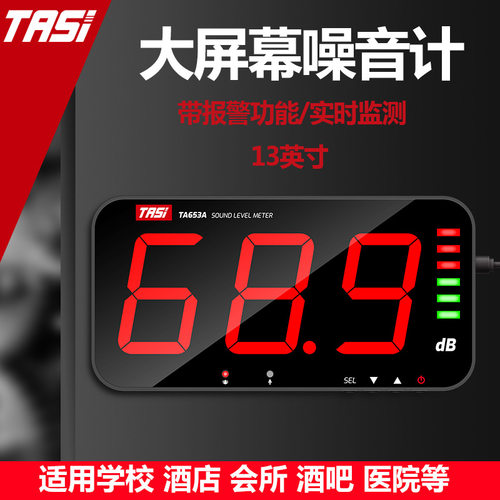 特安斯大屏壁挂噪音计报警