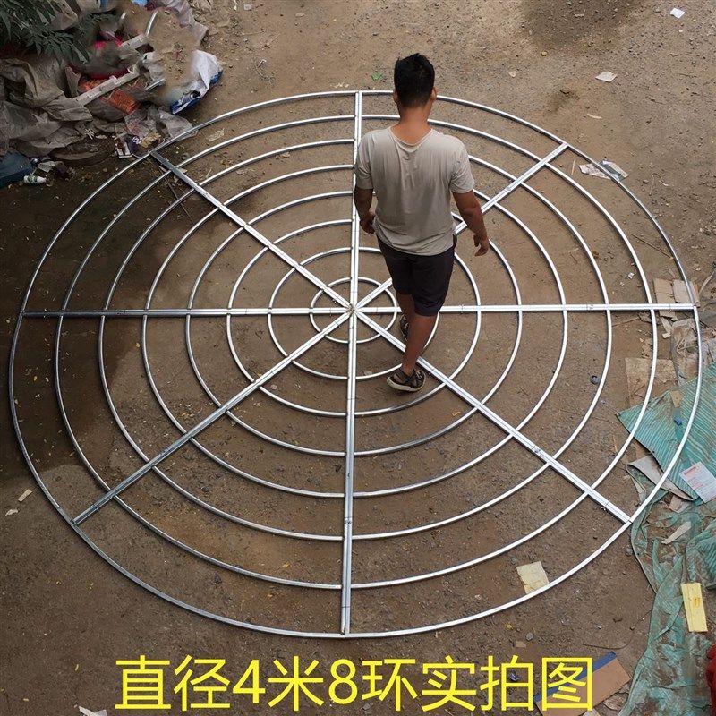 新款婚庆道具铁艺摩天轮圆环线帘圈S杆架子婚礼舞台装饰吊顶线帘
