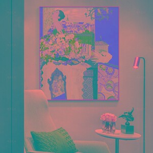 观无原作版画高连保《你是人间四月天》个性小众艺术品挂画装饰画