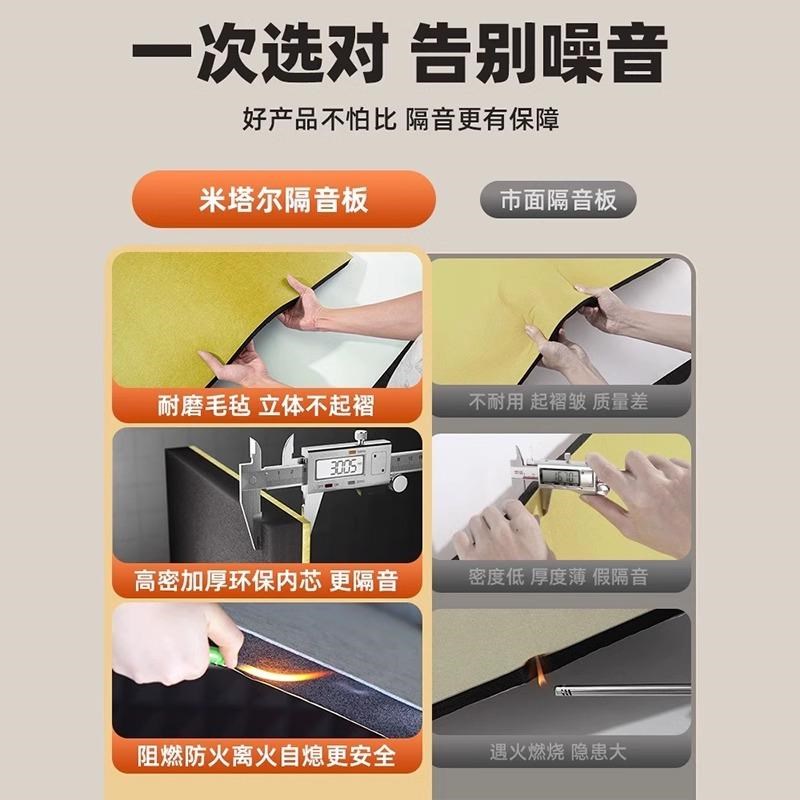 隔音棉吸音棉隔音神器卧室超强消音板自粘门贴墙体房间材料静音板