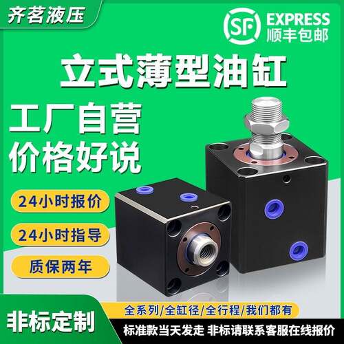 薄型油缸立式内外牙液压油缸CX-SD20/25/32/40/50/63小型模具油缸