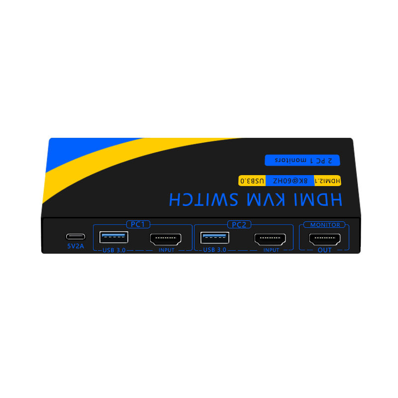8K HDMI KVM切换器带USB3.0 8K@60HZ音视频切换器二进一出带USB-C图片