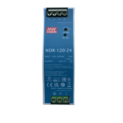 台湾明纬电源 NDR-120-24   120W工业用DIN导轨型电源