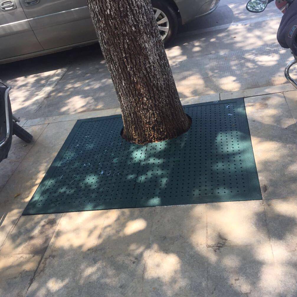 道路装饰材料复合地板城市绿化专用橡胶护树板树池盖板图片