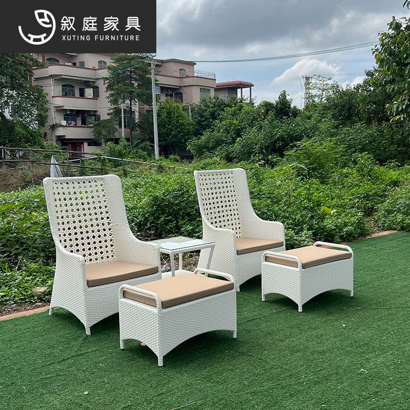 户外桌椅组合庭院阳台桌椅藤椅茶几现代简约休闲室外露天藤编桌椅