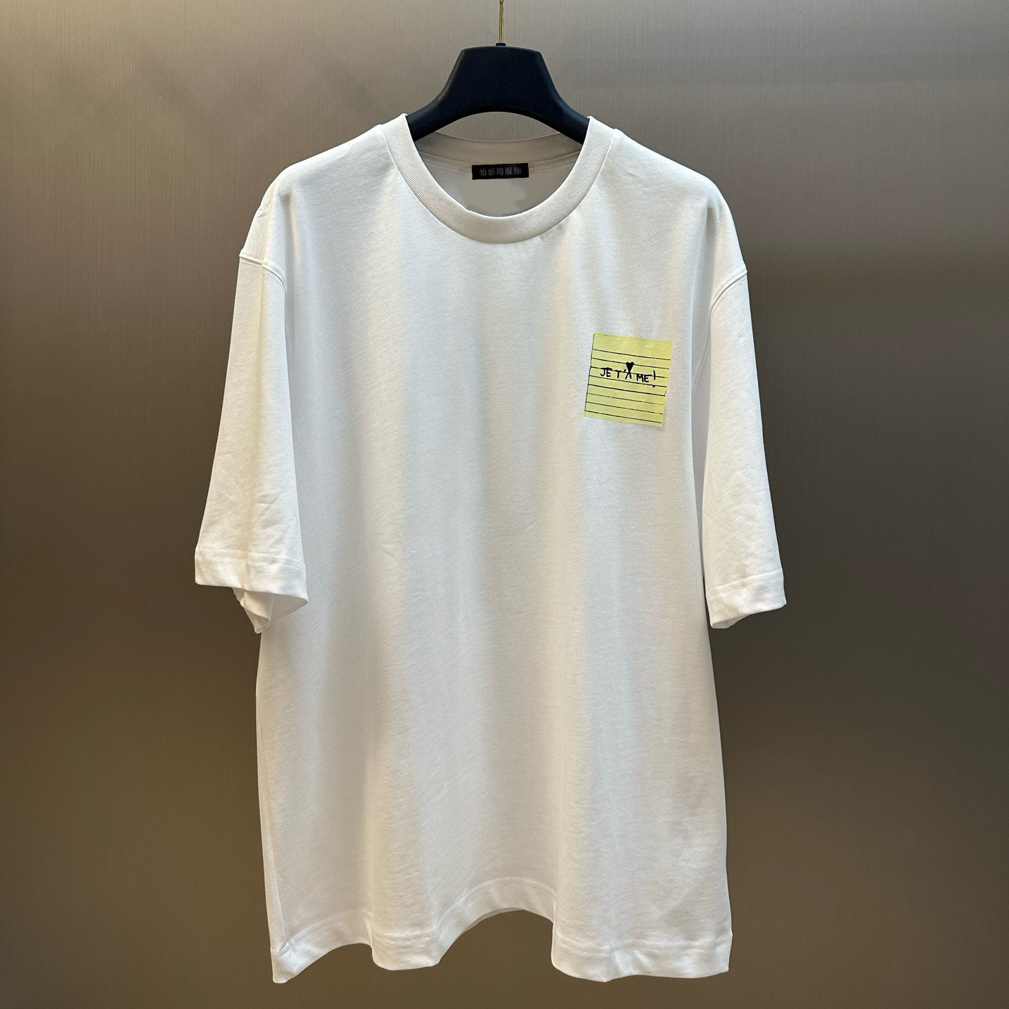 非市场货～广州高端欧货2026春夏新款便签印花纯棉短袖T恤男女款