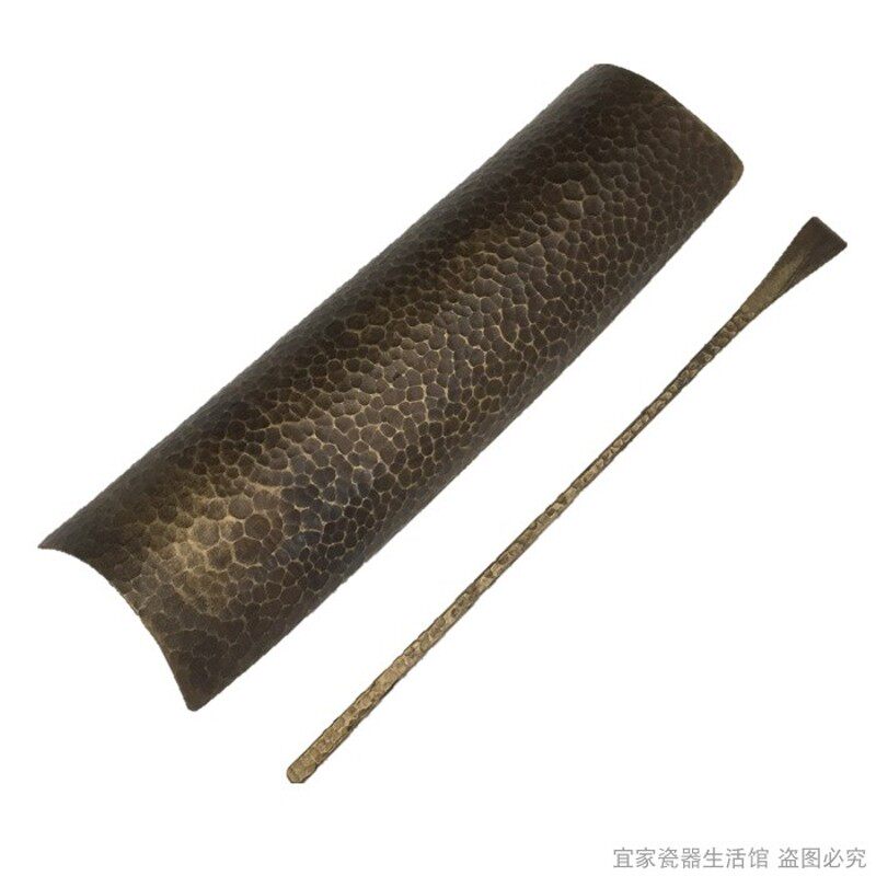 紫铜纯锡手工茶锥茶针茶勺纯铜茶铲茶则茶匙茶拨铜艺功夫茶道配件