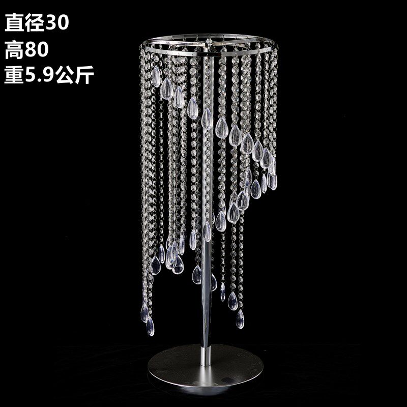 婚庆新款道具水晶冰条桌花花器婚礼堂舞台甜平台桌面铁艺摆件装饰