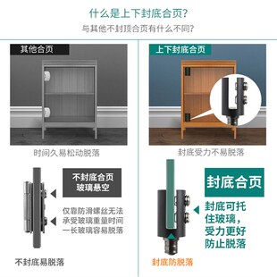 玻璃门专用合页展示柜玻璃门配件大全无框玻璃门上下夹天地轴铰链