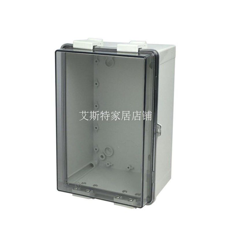透明盖带锁带扣卡扣防水接线盒 透明塑料电器盒 户外电气密封箱