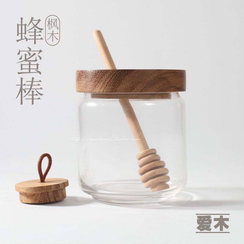 木质蜂蜜搅拌棒无漆无蜡日式家用蜂蜜棒取用木棒搅棍棒工具伴手礼