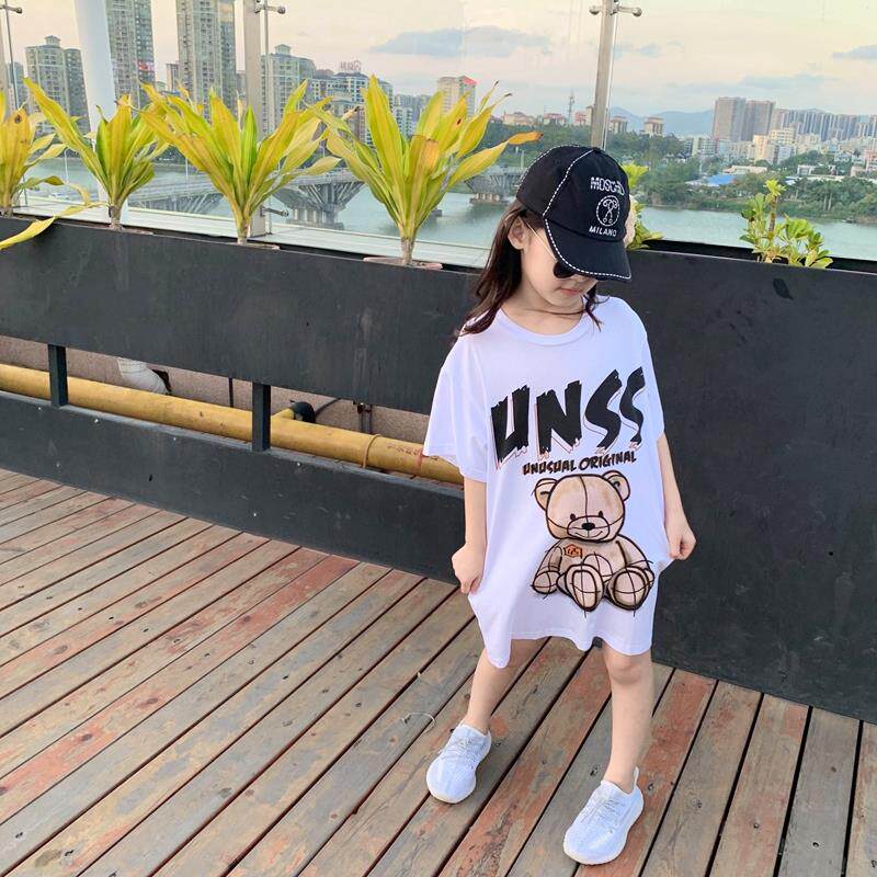 韩国童装母女装亲子装夏季新款女童洋气时尚BIG大T恤女宝宝连衣裙