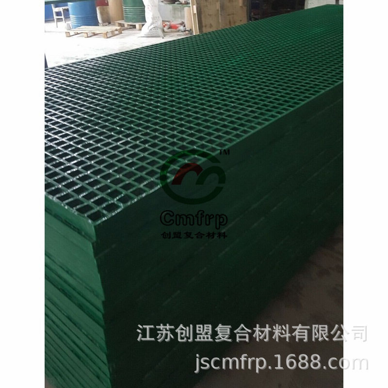FRP-GRP网格板 玻璃钢格栅板 平台板 排水沟盖板 光伏走道板图片