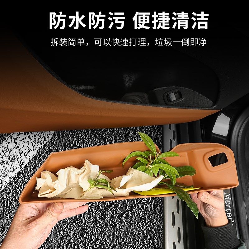 适用22-24款奔驰C260LGLC300L车门储物盒GLC260L门槽垫收纳置物盒