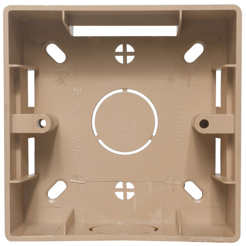 86型香槟金明装底盒金色家用明线盒通用开关插座接线盒二十只装