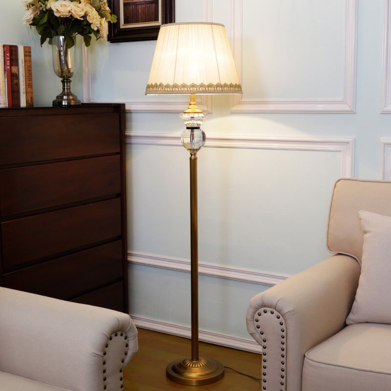 美式简约纯铜水晶台灯 欧式时尚卧室床头灯书房客厅温馨装饰台灯