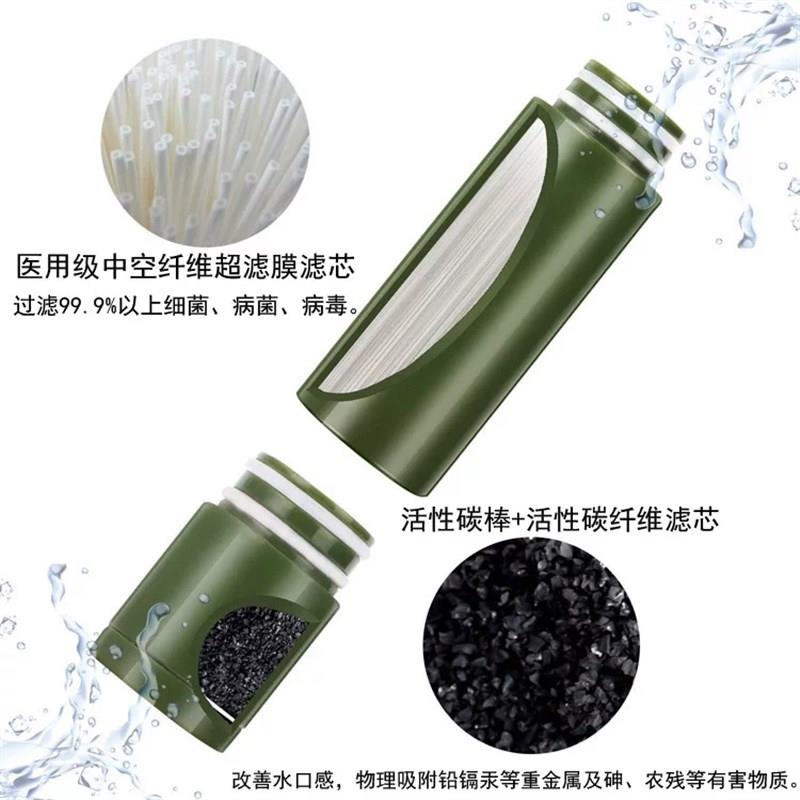 户外净水器便携式泵式过滤野外应急求生救援用品野炊抽水过滤器