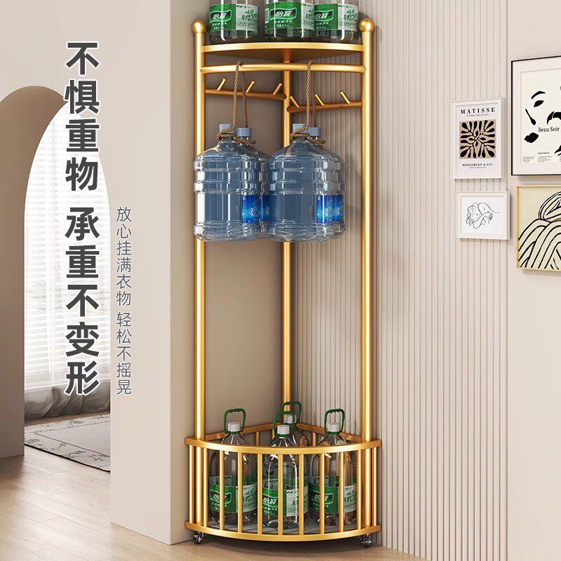 挂衣架落地卧室金属转角衣帽架床边放衣服神器小型衣物收纳置物架