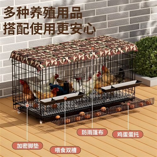 鸡笼家用室内自动清粪室外防雨大号小鸡专用笼子折叠养殖鸭鹅鸡舍