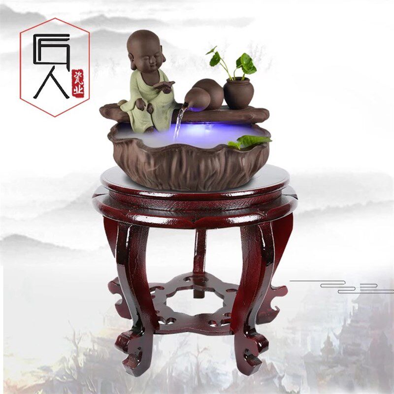 木底座圆形陶瓷花瓶鱼缸花盆景盆栽佛像奇石红实木制摆件高脚托架