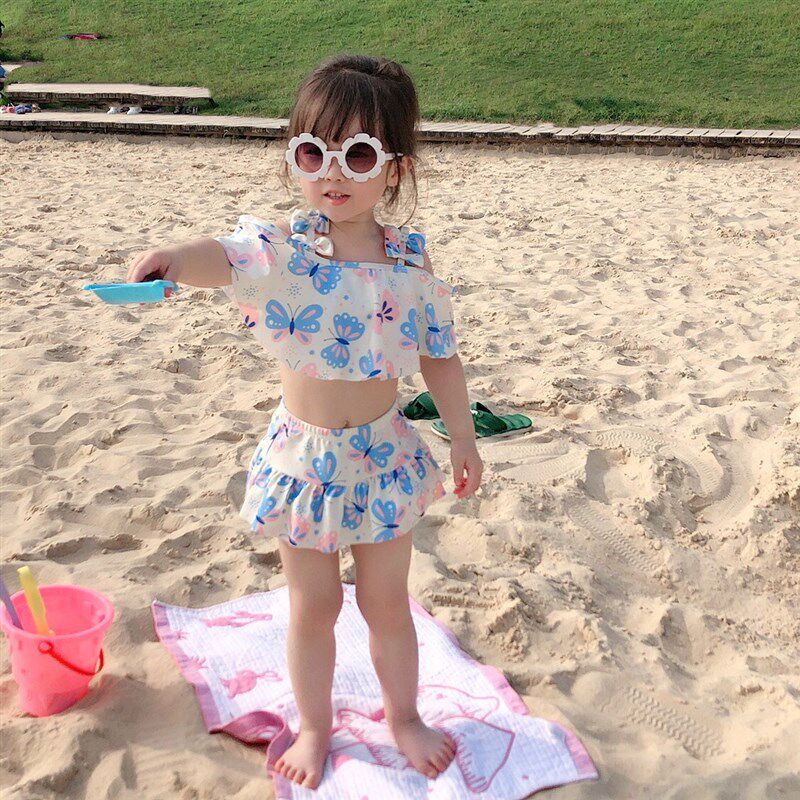 2岁3女童泳衣2020年夏季婴儿吊带泳衣4小童泳装5女宝宝比基尼套装