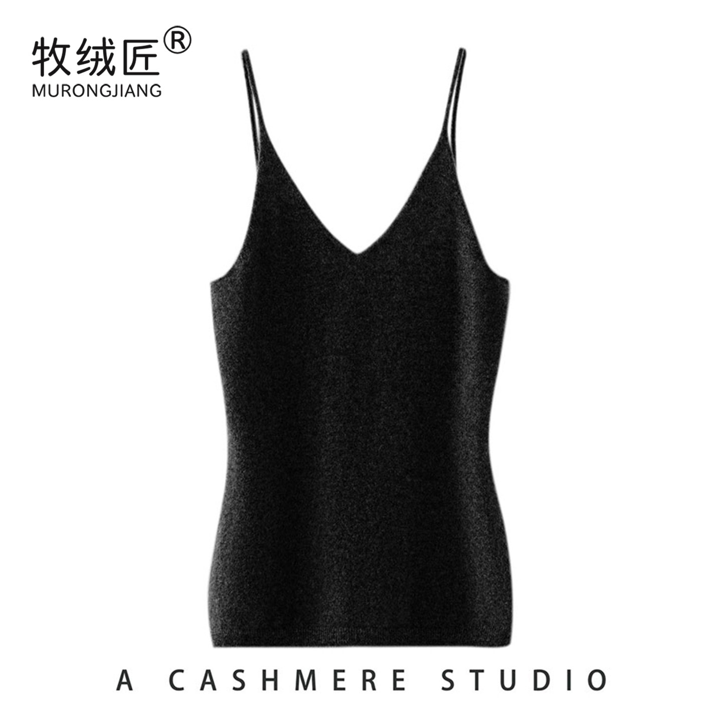 软糯亲肤~V领吊带羊绒衫