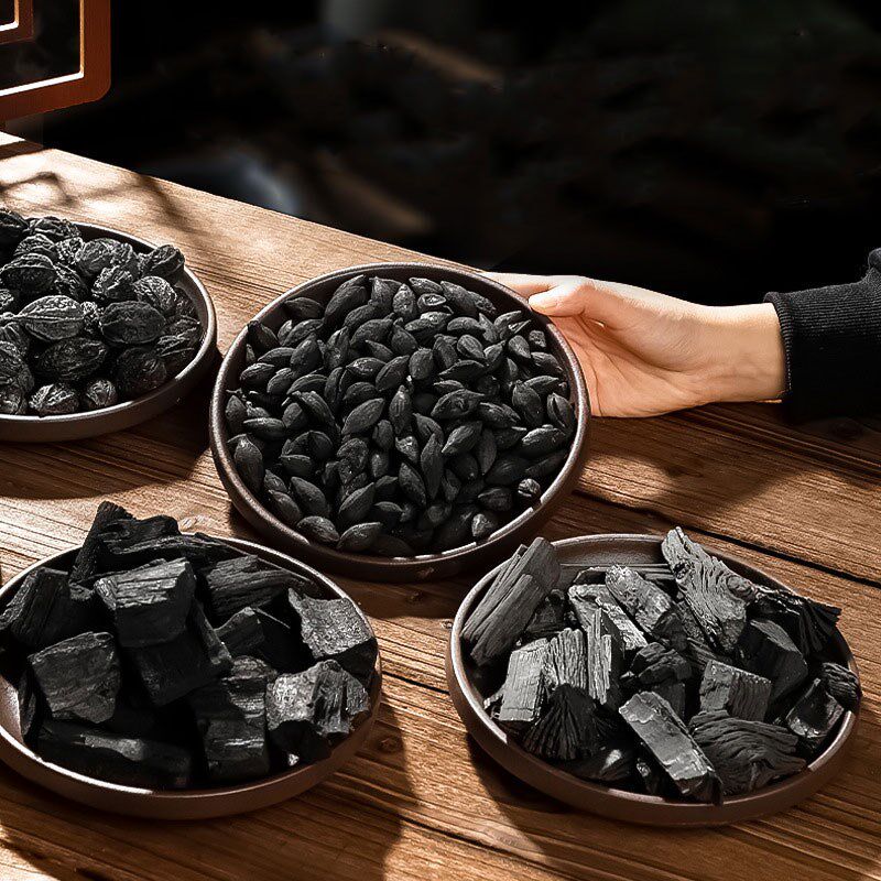 围炉煮茶炭烧茶炭果木炭橄榄乌榄核桃龙眼炭家用室内功夫茶青果炭