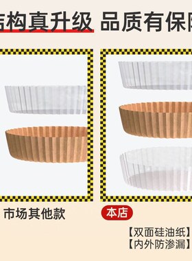 空气炸锅专用纸盘圆形家用硅吸油纸垫托厨房食物烧烤箱烘焙工具