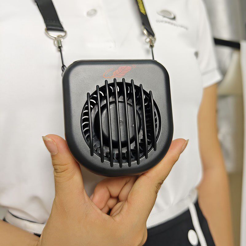 共田新品W910S挂脖子充电桌面户外迷你静音便携式随身小风扇芭蕉