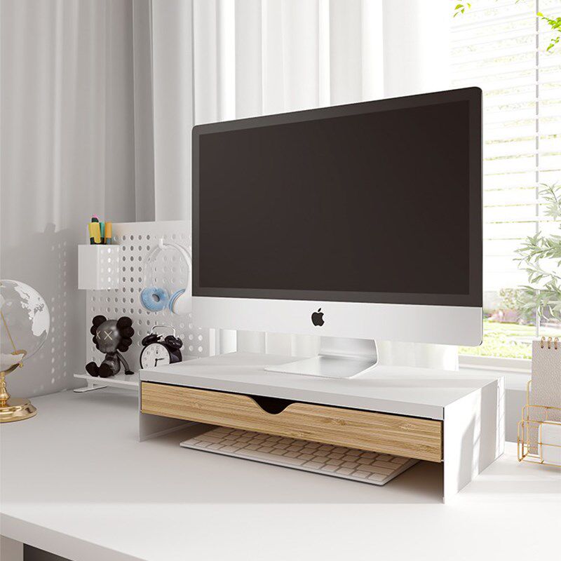 电脑增高支架办公室桌台式带抽屉桌面收纳架子置物架显示器托架