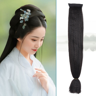 古装假发片增发量蓬松中区编花型发排汉服造型假发盘发曲曲发包邮