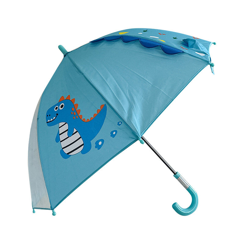 雨中的快乐~小朋友下雨天最爱小恐龙雨伞儿童长柄伞透明伞卡通伞